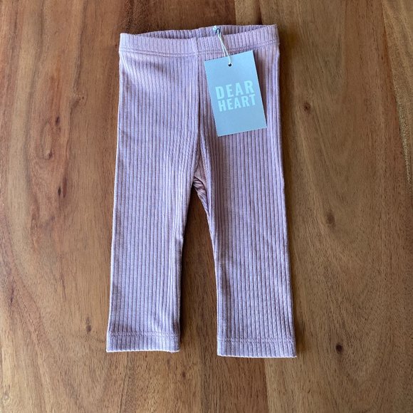 ❌SOLD Dear Heart Co Bamboo Ribbed Knit Pants - Picture 2 of 6